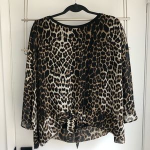 Zara Cheetah print blouse